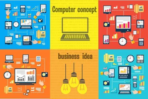 Computer for digital computation Stock Illustration