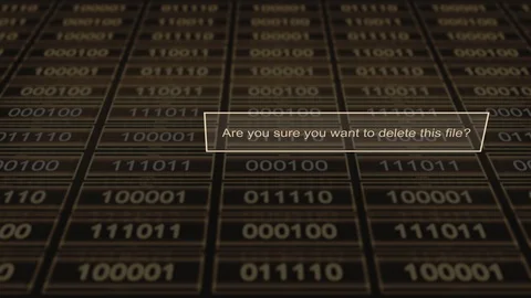 Computer Digital Tab Series - Are you sure you want to delete this file Stock Footage 104006860