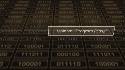 Computer Digital Tab Series - uninstall Program Stock Footage 104006805