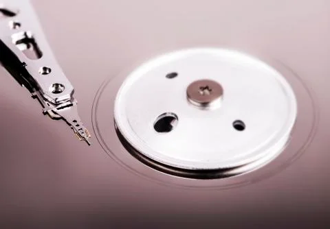 Computer disk close up Stockfoto's