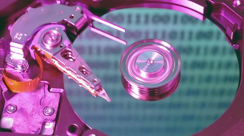 Computer disk drive in action Stock Footage 59725184