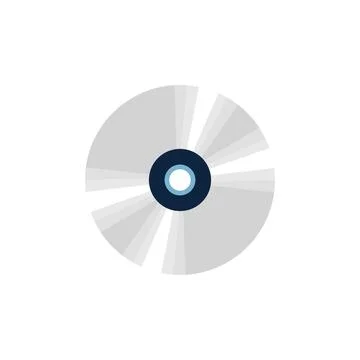 Computer disk in flat style on white background イラスト素材