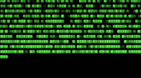 Computer disk fragment process,shine green square screen. Video stock 29681384