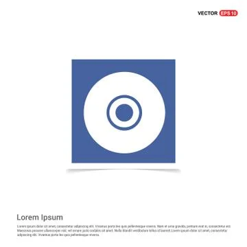 Computer disk icon  - Blue photo Frame Stock Illustration