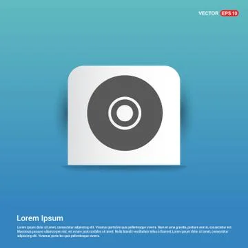 Computer disk icon  - Blue Sticker button 스톡 일러스트