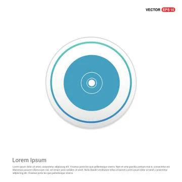 Computer disk icon  - white circle button Stock Illustration