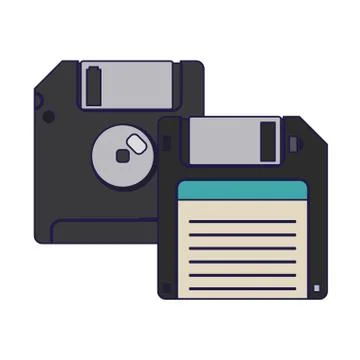 Computer diskettes isolated Stock Illustration