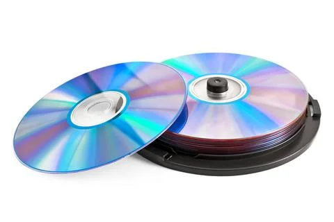 Computer disks A stack of computer disks in a box and a separate drive nea... Foto stock