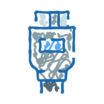 Computer display adapter device technology illustration 스톡 일러스트