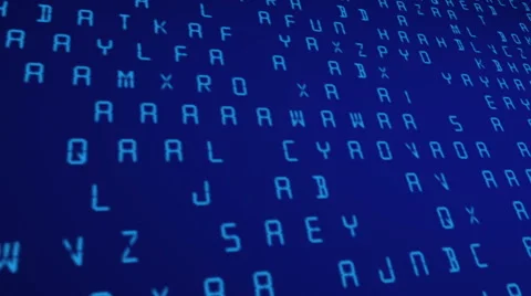 Computer display with animated letters Video stock 67279109