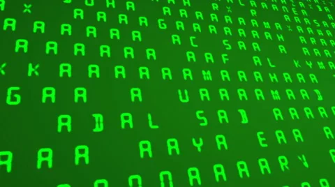 Computer display with animated letters Video stock 67279157