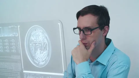 Computer display With Animated NFT Non Fungible Token On Screen. Stock Footage 171158641