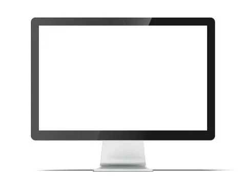 Computer display with blank screen Illustrazione stock