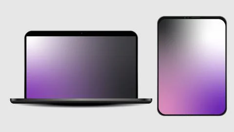 Computer display with blank screen. Modern computer display isolated. Screen Stock Illustration