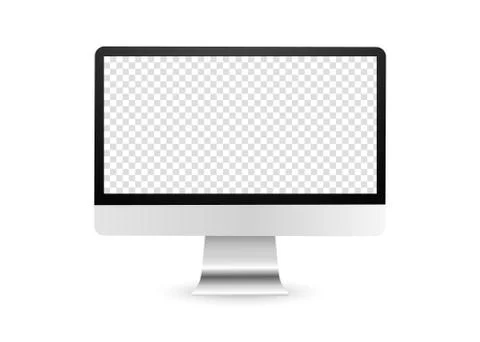Computer display with blank screen. PC monitor Stock-Illustration