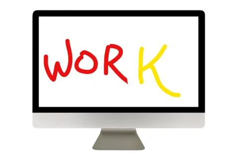 Computer display with blank screen Stock Photos