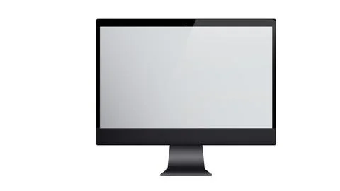 Computer display with blank screen. Screen computer monitor. Screen vector 스톡 일러스트