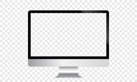Computer display blank screen vector frame Stock Illustration