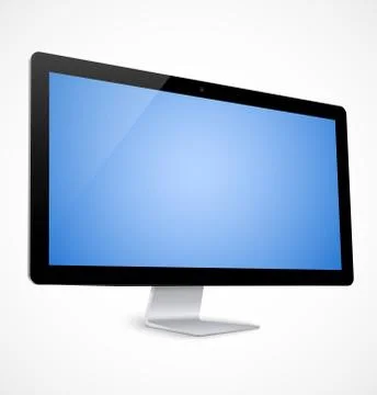 Computer display with blue screen Stock Illustration