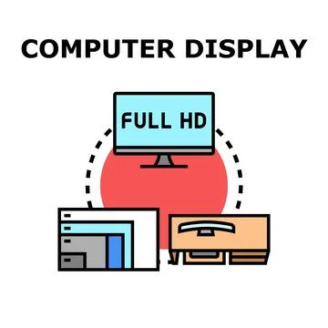 Computer display devices concept vector illustration Stockillustratie