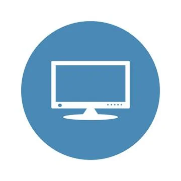 Computer Display Icon Vector flat design style Stock Illustration