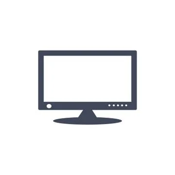Computer Display Icon Vector flat design style Stock Illustration