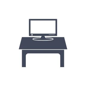 Computer Display Icon Vector flat design style イラスト素材