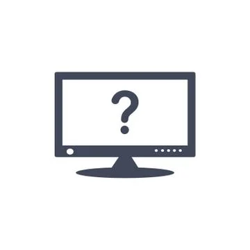 Computer Display Icon Vector flat design style Stock Illustration