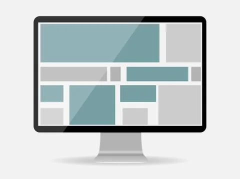 Computer Display  Illustration Stock Illustration