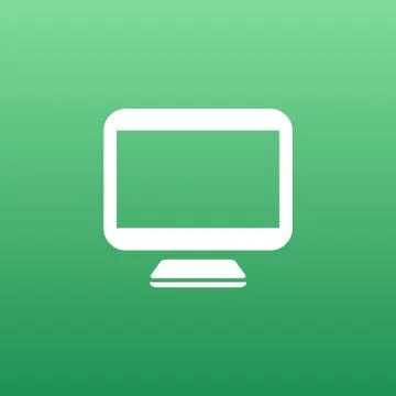 Computer display isolated icon screen monitor Stock Illustration