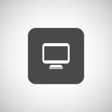 Computer display isolated icon screen monitor Stockillustratie