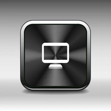 Computer display isolated icon screen monitor Stock Illustration