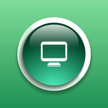 Computer display isolated icon screen monitor Stockillustratie