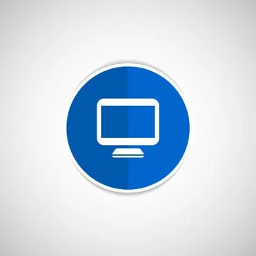 Computer display isolated icon screen monitor Stock Illustration