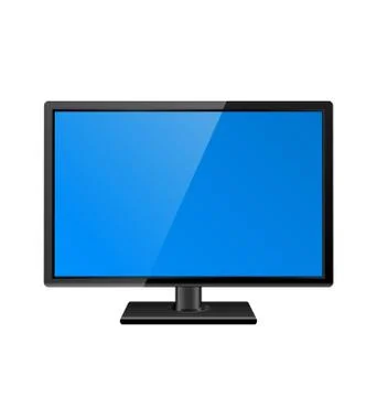 Computer display isolated on white background Stock Illustration