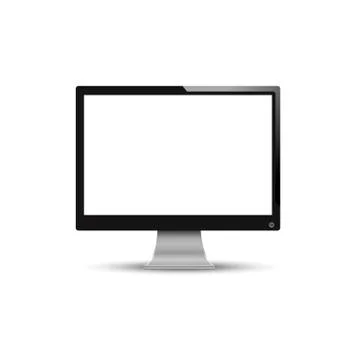 Computer display isolated on white background. Vector eps10 스톡 일러스트