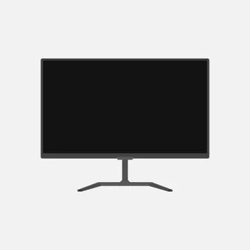 Computer display isolated on white background Screen computer monitor Stock Illustration