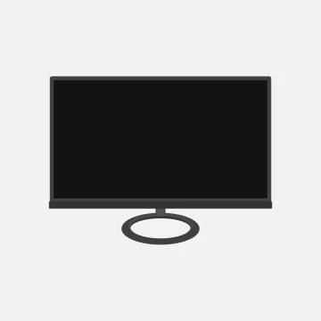 Computer display isolated on white background Screen computer monitor Stock Illustration