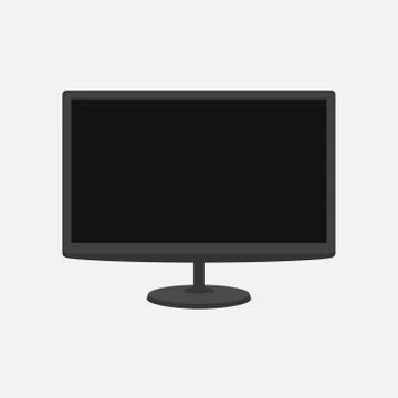 Computer display isolated on white background Screen computer monitor Stock Illustration