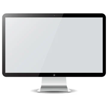 Computer display isolated on white. Vector eps10 Illustrazione stock