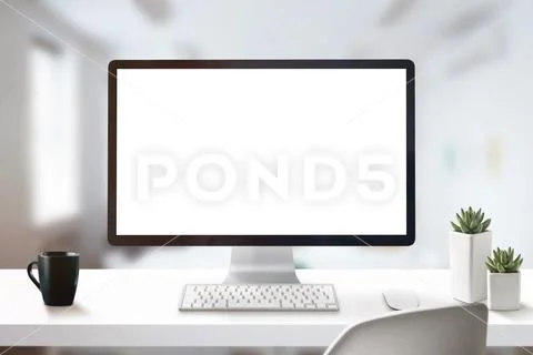 Computer display mockup PSD Template