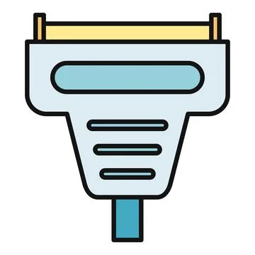 Computer display port connector cable icon design 库存插图