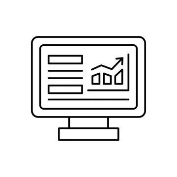 Computer display with presentation on screen Stockillustratie