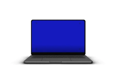 Computer Display Replacement Mockup on White Background Stock Footage 341369605