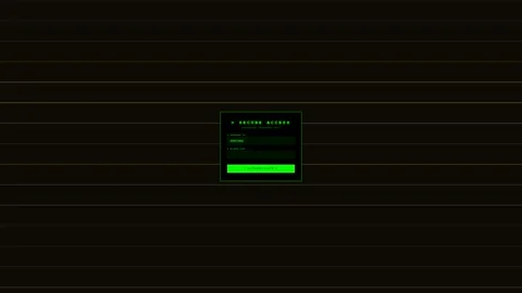Computer display shows hacking animation for administrator access with messages Stock Footage 328339244