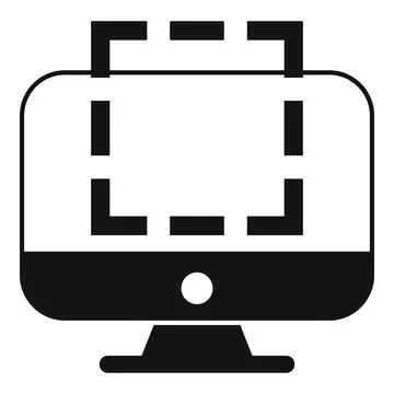 Computer displaying image editing software interface icon Stock Illustration