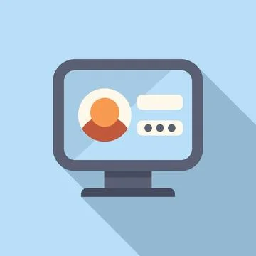 Computer displaying user profile login form with avatar and password Stock Illustration
