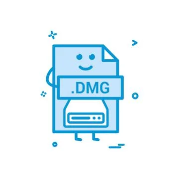 Computer dmg file format type icon vector design Stock Illustration
