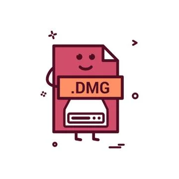 Computer dmg file format type icon vector design Ilustración de archivo