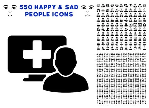 Computer Doctor Icon with Bonus Stock Illustration